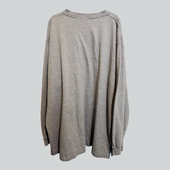 L.L. Bean Men's Henley Pullover Gray Cotton Relaxed Casual Shirt Size XXL Tall - Picture 3 of 8